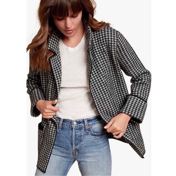 Nation LTD houndstooth wool soft blazer - Picture 2 of 7